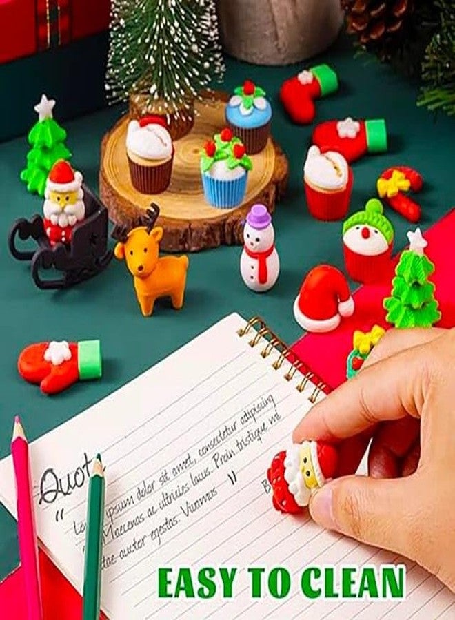 TERA13 Christmas Santa Big Box Eraser, Stationery Gift for Kids, Non-Toxic, Smudge-Free Mini Rubbers Cute Santa Erasers, Christmas Gift for Kids, Santa Gift Set Birthday Return Gift for Kids (2 Pcs) - Image 3